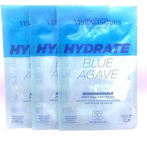 3 -Vitamasques Hydrate Blue Agave Sustainable Sheet Facial Mask, brand new,